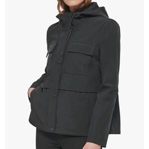 CALVIN KLEIN Water Resistant Patch Pocket Logo Anorak Jacket